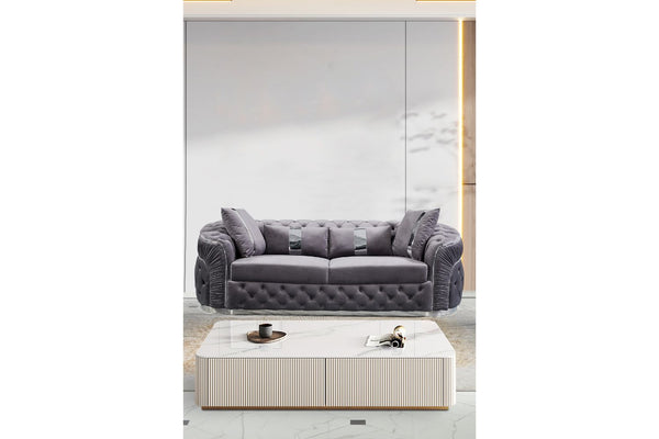 PIEDMONTCHESTERFIELD VELVET SOFA