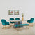Monarch Glass Top 6-Seater Dining Table