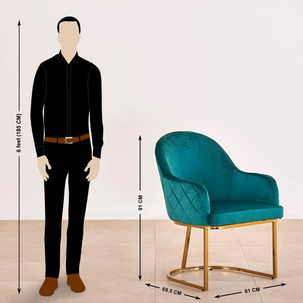 Monarch Glass Top 6-Seater Dining Table