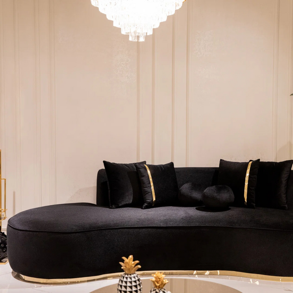 Curved Luxury Chesterfield Vintage Sofa