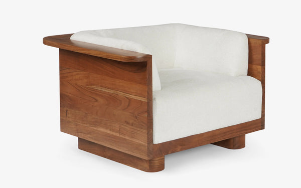 Rafel Wood Plated Sofa Couch