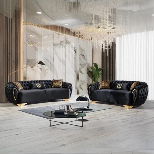 NovaModern Luxury Chesterfield Designer Sofa Set