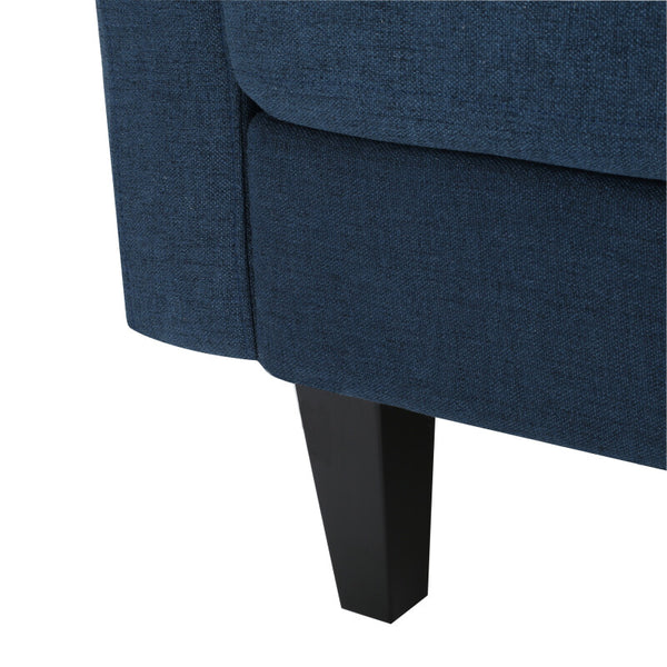Piece Dark Grey Fabric Sectional Couch