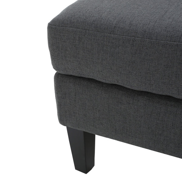 Piece Dark Grey Fabric Sectional Couch