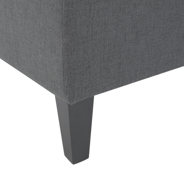 Piece Dark Grey Fabric Sectional Couch