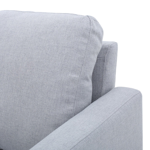 Piece Dark Grey Fabric Sectional Couch