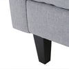 Piece Dark Grey Fabric Sectional Couch