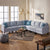 Piece Dark Grey Fabric Sectional Couch