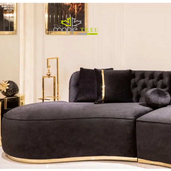 Curved Luxury Chesterfield Vintage Sofa
