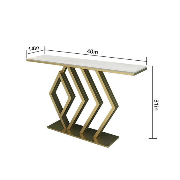 Pasco-Golden Console Table Stainless Steel