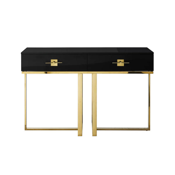 Black and Gold console Table
