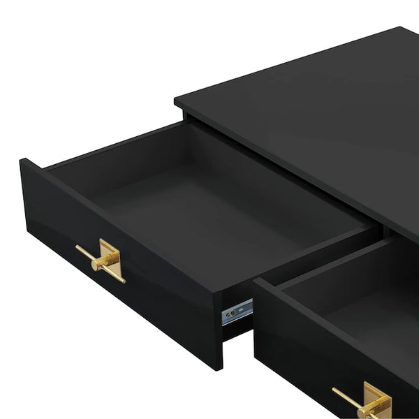 Black and Gold console Table