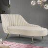 Johnnathon Velvet Left-Arm Chaise Recessed Arms