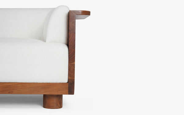 Rafel Wood Plated Sofa Couch