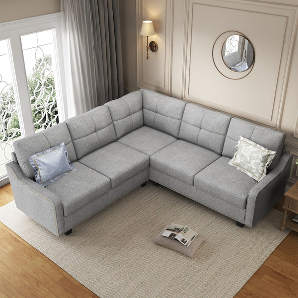 WindsorFauxSectional Sofa Couch