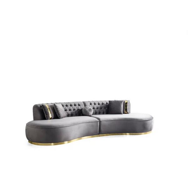 Curved Luxury Chesterfield Vintage Sofa