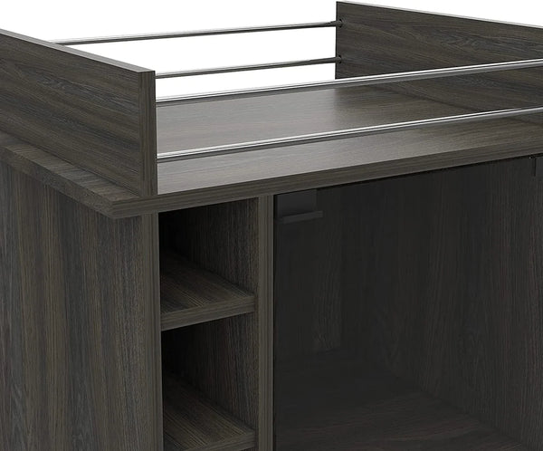 Wine and Liquor Bar Storage Display Cabinet Cart