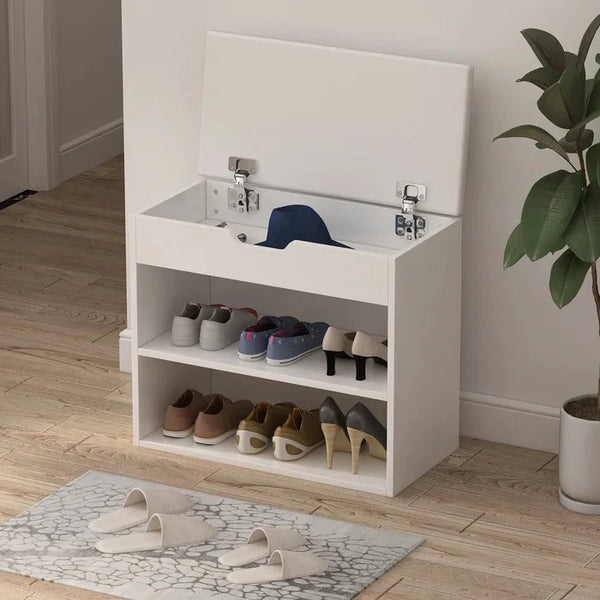 Benches: 12 Pair Shoe Rack With Seat, Storage Bench