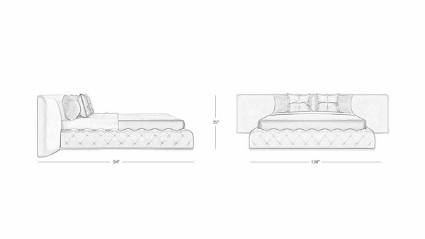 Azure Drift Bed Upholsery bed
