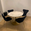 Metal 4 - Blue Golden PlatedDining Set