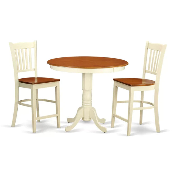 Person Counter Height Rubberwood Solid Wood Dining Set
