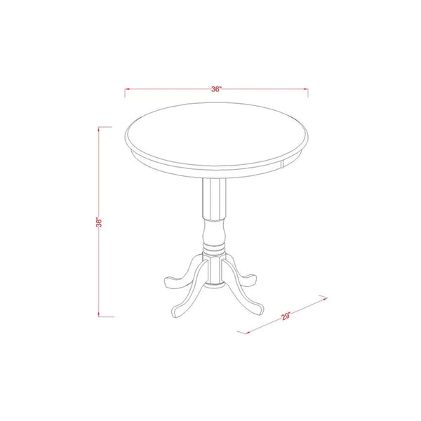 Person Counter Height Rubberwood Solid Wood Dining Set
