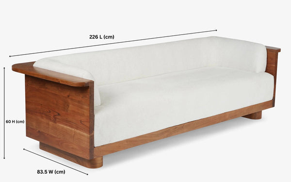 Rafel Wood Plated Sofa Couch