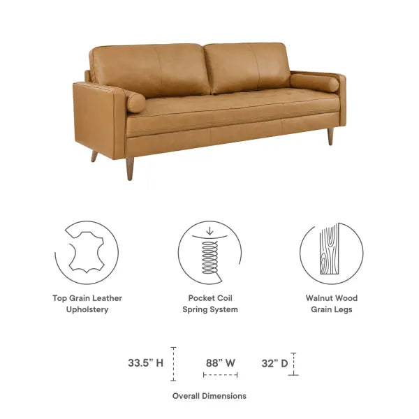 Valour Leatherette Sofa