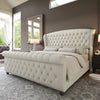 Fallstich Velvet Upholstered Bed