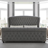 Fallstich Velvet Upholstered Bed