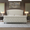 Fallstich Velvet Upholstered Bed