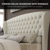 Fallstich Velvet Upholstered Bed