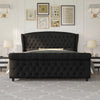 Fallstich Velvet Upholstered Bed