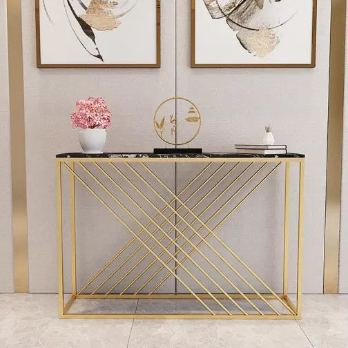 Posh Metal console Marble top