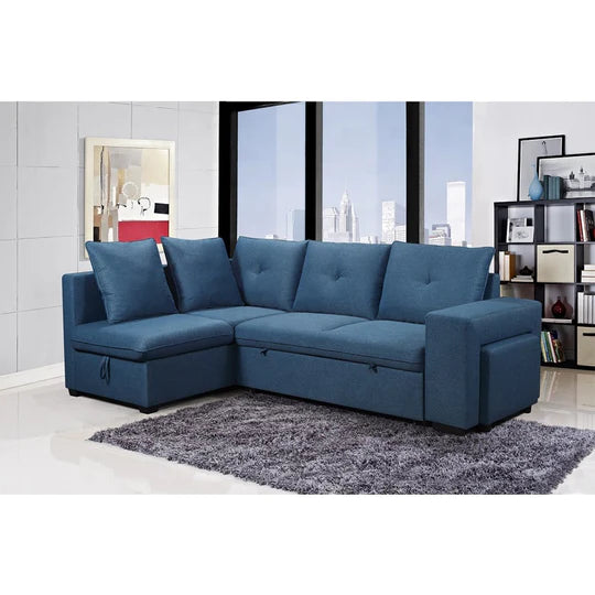 DualEase Blue Floyd Sofa Cum Bed