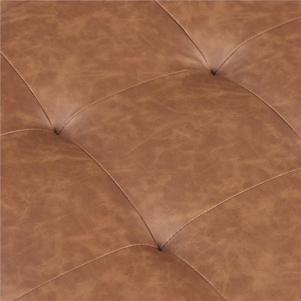 Hamar Vegan Leather Quilted Lounger