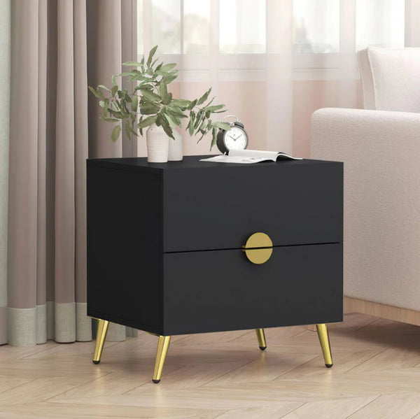 Modern Bedroom 2 Drawer Bedside Table