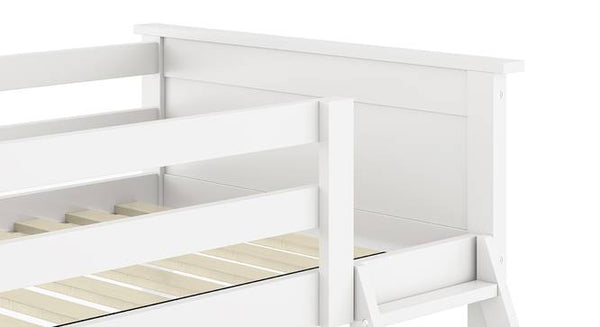 Wood Bunk Bed In White Colour TMT (705)