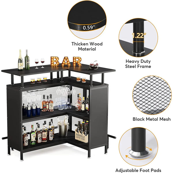 Wine and Liquor Bar Storage Display Cabinet Cart (401)