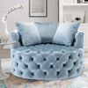 Wide Tufted Swivel Barrel Lounge
