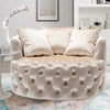 Wide Tufted Swivel Barrel Lounge