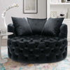Wide Tufted Swivel Barrel Lounge