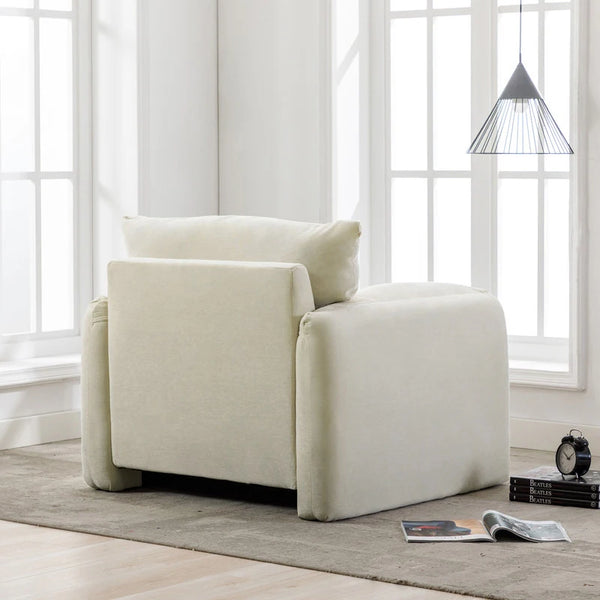 Modern Chenille Oversized Armchair Accent Chair Single