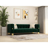 Velvet Square Arm Sofa
