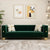 Velvet Square Arm Sofa