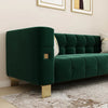 Velvet Square Arm Sofa