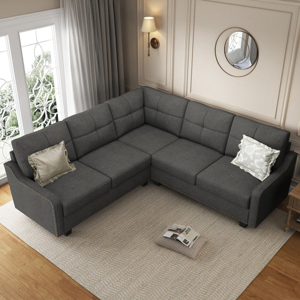 WindsorFauxSectional Sofa Couch