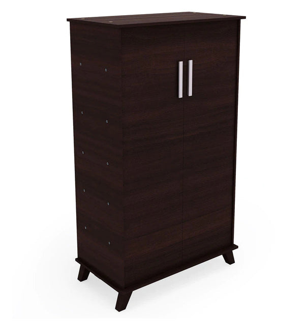 Hexa-2Door-shoe Cabinet-in-Columbia Walnut Finish