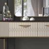 Ira Luxury Makeup Vanity Faux Marble Top Dressing Table With Gold Finish