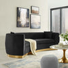 Resolute Curved Performance Velvet Sofa Couch